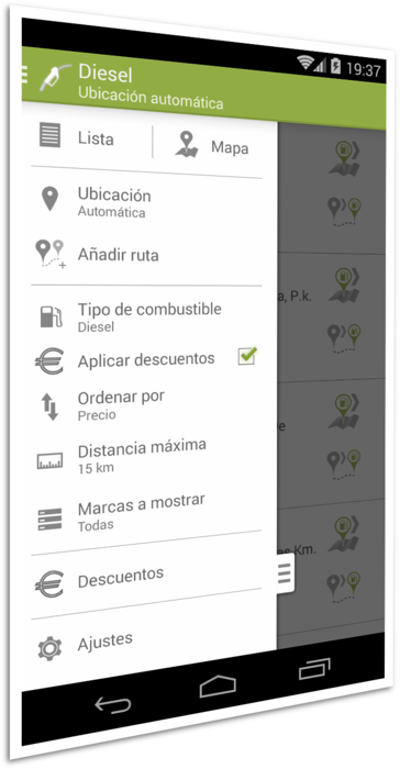 Screenshot 3 of the Gasoline and Diesel Spain app